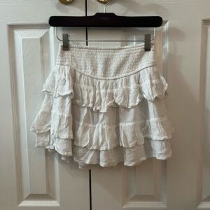 HollisterWhite Ruffled Skirt